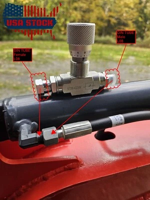 3/8" L08 -Hydraulic Flow Control Valve - STB-G3/8 - Mini Excavator - AGT - USA - Image 1 of 4