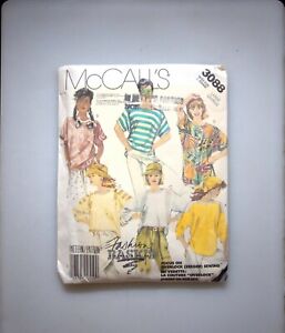 MCCALL'S PATTERN 3088 MISSES' CHIC LS/SS TOPS FOR STRETCH KNITS ONLY LARGE GRAND