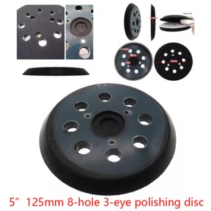 5 Inch 125mm 8 Hole 3-eye Orbital Sander Hook & Loop Backing Disc Pad for Makita - Picture 1 of 7