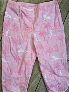 Lilly Pulitzer Girls Pink Palm Trees Sz 14 Knickers Capris y4 - Picture 1 of 8