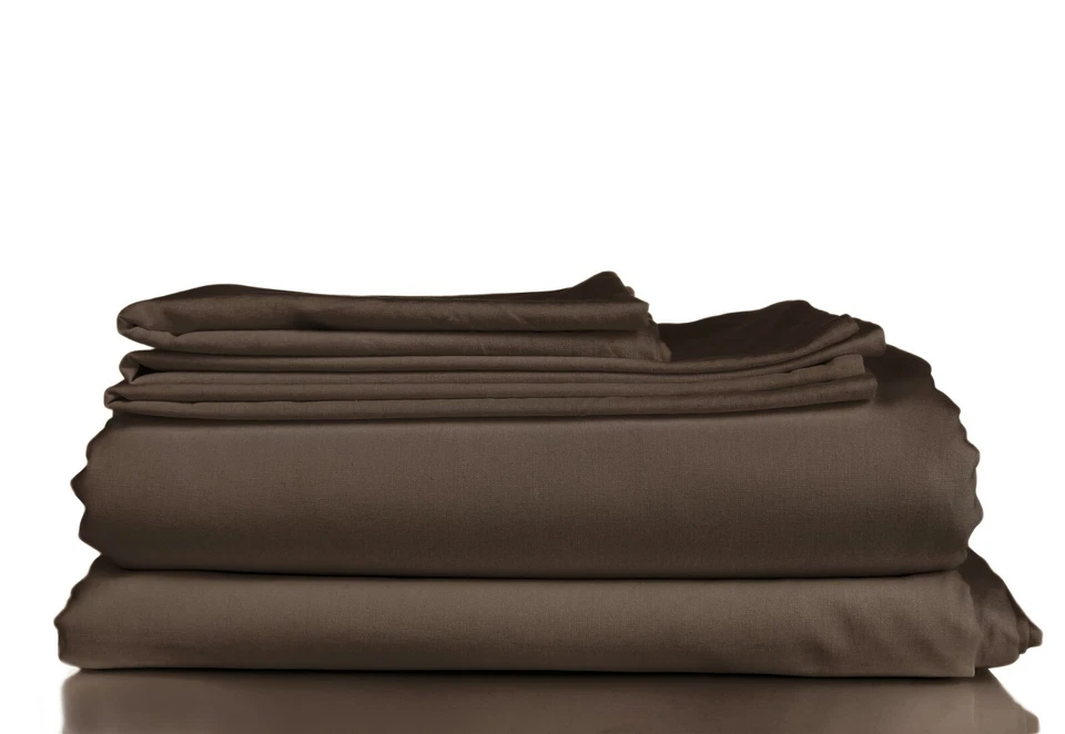 SÁBANAS DE CAMA TACTO BAMBÚ ALTO RECUENTO DE HILOS 1800 4 PIEZAS - Tacto de algodón egipcio Foto 1 de 1