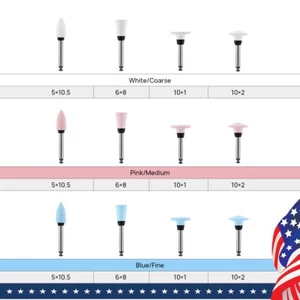 12Pc Dental Composite Polishing Burs Kit RA Silicone Polisher for Contra Angle - Picture 1 of 17