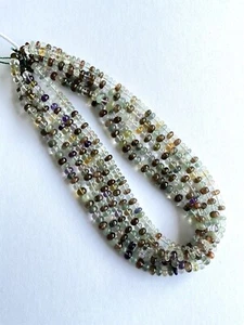 Multiple Mixed Gems Plain Beads 1 Strand Gemstones - Picture 1 of 7
