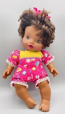 1995 Kenner Baby Go Bye Bye Doll African American yellow pink outfit pink bow