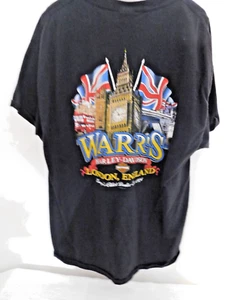 D7 - Camicia Harley Davidson Uomo Nera S/S XL Guerre Londra Inghilterra - Foto 1 di 6