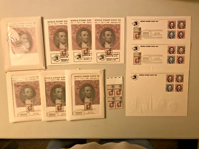 U.S. World Stamp Expo '89 Collection of FDC Postcards, Large Postcards, Stamps!! - Image 1 of 4
