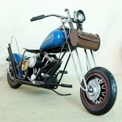 Collectible Metal Motorcycle Model Handcrafted Iron Art Motorbike Sculpture Toy - Image 1 of 4