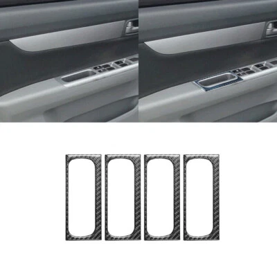 Cubierta interior de manija de puerta de fibra de carbono 4 piezas para Suzuki Grand Vitara 2006-2013 Foto 1 de 4
