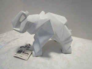 Austin scultura origami elefante Danel Alexsander AP4392 etichette firmate gesso 12"W - Foto 1 di 12