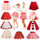 Girls Valentine SKIRT Costumes Hearts Sequin CANDY CANE Dance Fancy Dress UK