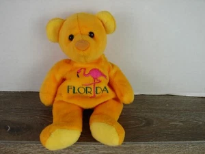 MARY MEYER 8" ARANCIONE FLORIDA ORSACCHIOTTO SACCHETTO FAGIOLI PELUCHE 1999 - Foto 1 di 5