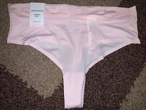 Nwt Calvin Klein Womens Microfiber One Size High Waist Thong QD3861 Pink