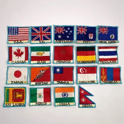 Embroidered Country / State Flag Patch Vintage 1960's Travel Souvenir Tourist - Image 1 of 2