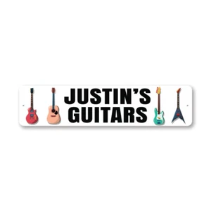 Letrero de metal personalizado para guitarra letrero de metal - Imagen 1 de 4