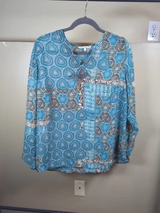 Fred David Women's Lightweight Transparent Blouse - Size 1x - Picture 1 of 8