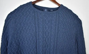 Joseph Abboud Herren Blau Strickpullover Pullover Rundhals Langarm Baumwolle 2XL - Bild 1 von 10