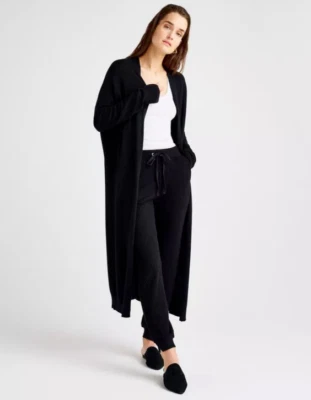 Cárdigan Splendid Cashblend Eileen Largo Ligero Delantero Superior Talla Única Negro Foto 1 de 4