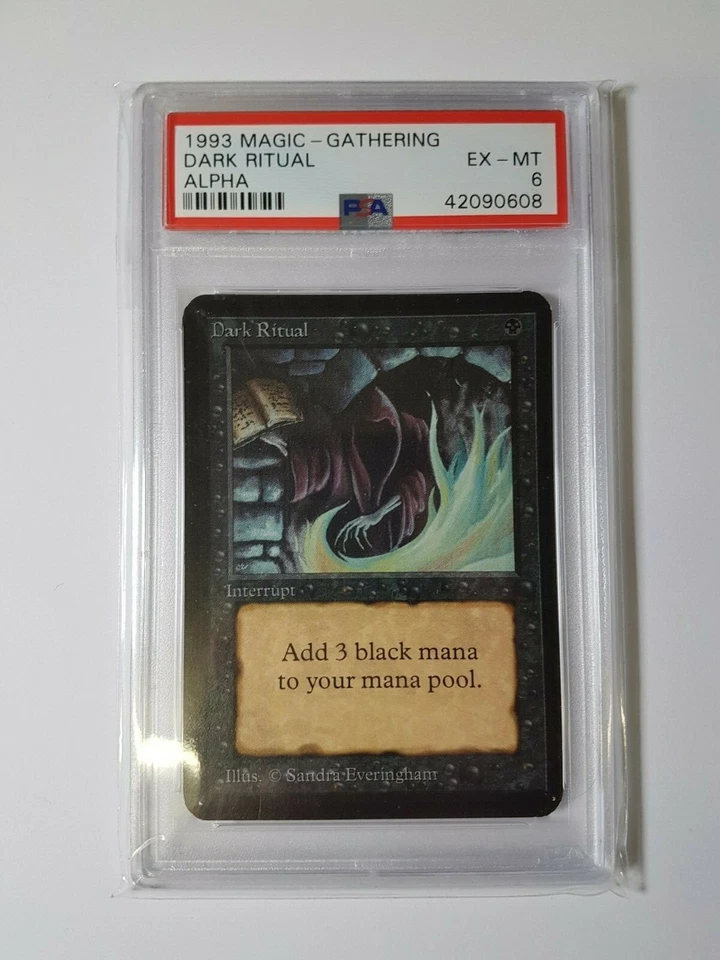 Dark Ritual - Alpha (Magic The Gathering) PSA 6 Excellent / Near Mint Authentic - Image 1 of 2