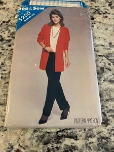 Vintage 80er Butterick Schnittmuster 5250 Outfit Größe 8/12 - Bild 1 von 3