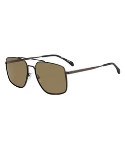 Authentische Boss 1091/S 0SVK/70 halbmatte Sonnenbrille Ruthenium schwarz/braun - Bild 1 von 6