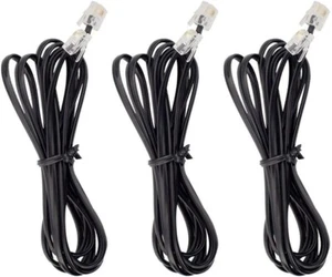 Przewód telefoniczny, 6P4C Czarny telefon Przedłużacz Kabel Przewód Przewód RJ11 6P4C - Zdjęcie 1 z 5