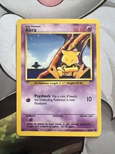 Pokemon 43/102 Abra Base Set Unlimited Common NM (Non-Holo) - Picture 1 of 2