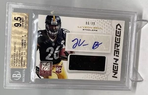 2013  Elite Leveon Bell RC RPA  Auto #/99 SP New Breed BGS 9.5/10 GEM MT POP 3 - Picture 1 of 13