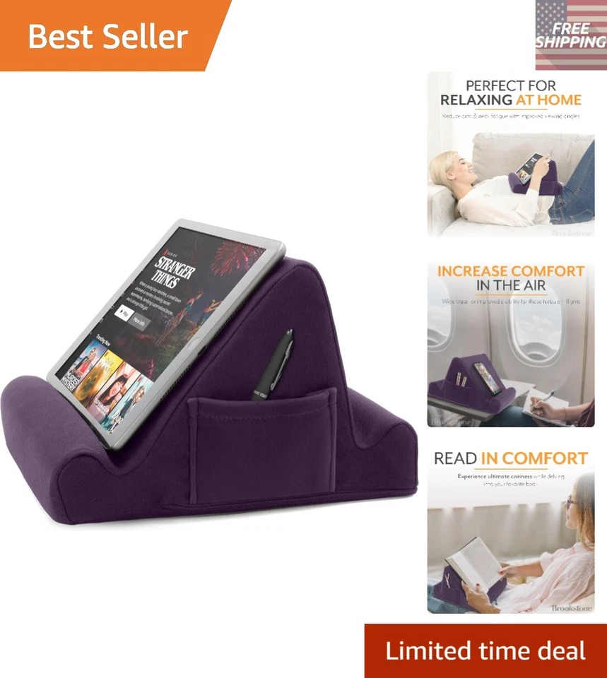 Cómodo escritorio portátil de espuma viscoelástica con bolsillos de almacenamiento para todos los dispositivos Foto 1 de 4