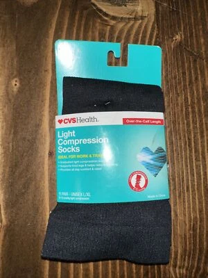 CVS Health Firm Support Compression Socks Calf Length Size L/XL - Black - Image 1 of 4
