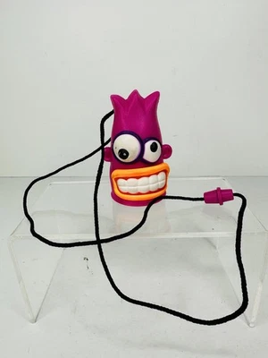 Vintage 1993 Nickelodeon Gakoids Gak-Man Purple Face Necklace Mattel Gak Splat - Image 1 of 4