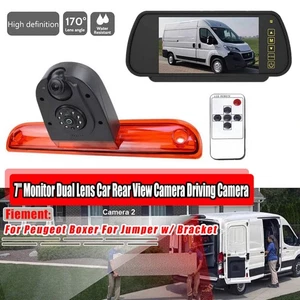 Cámara de visión trasera de coche monitor de 7" doble lente cámara de conducción para Peugeot Boxer - Imagen 1 de 14