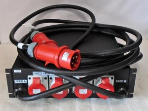 New Geist Vertiv MU3303 24A 208-240/360-415 VAC Breakered 3U 15ft Cord PDU - Afbeelding 1 van 8
