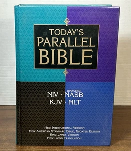 HEUTIGE PARALLELBIBEL AKTUALISIERT NIV NASB KJV NLT HARDCOVER REISEFÜHRER - Bild 1 von 8