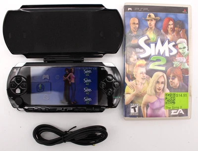 Sony PSP PSP-1001 PlayStation Portable w/ Charger and Game - Black - Image 1 of 4