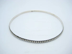 Danecraft Sterlingsilber 2,8 mm erhabenes Kugelmuster Armreif Manschette Armband - Bild 1 von 4