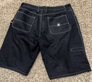 Pantalones Cortos Lowrider De Colección Negros Denim Jean Pantalones Cortos Sueltos Cholo Y2K Para Hombres 42x13 - Imagen 1 de 8