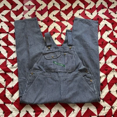 Key Hickory Stripe Overalls Mens 44 x 29 Workwear  - Image 1 of 4