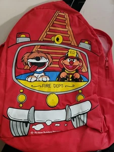 Vtg 1990's  Henson Sesame Street  Ernie Backpack  School Bag Adjustable Straps - Picture 1 of 5