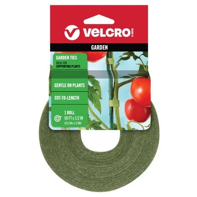 Corbatas de jardín de plástico verde con velcro VEL30071ACS-AMS de una envoltura 50 L ft x 0,5 W pulgadas Foto 1 de 4