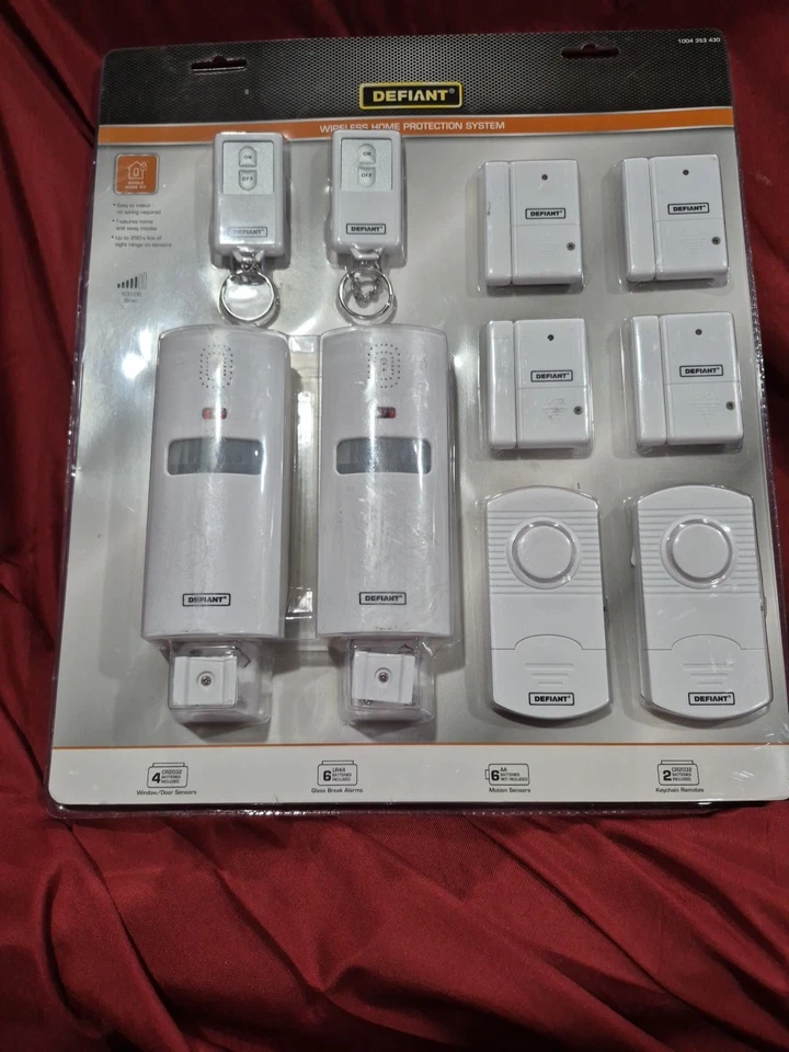 New Defiant Wireless Home Protection Alarm System Kit 1004 353 430 Remote Window - Image 1 of 2