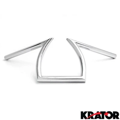 Manillar estilo barra Z cromada para motocicleta Norton Triumph Cruiser Café Racer Foto 1 de 4