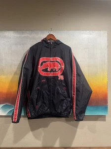 Vintage 90s Ecko Unltd Mens Track Jacket Navy Size Medium (Fits Like Large) - Picture 1 of 11