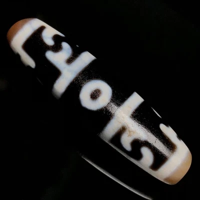 Colgante amuleto de cuentas Faqi Dzi mago loto 3 ojos budismo tibetano puro g1658 Foto 1 de 4