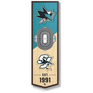 YouTheFan San Jose Sharks 3D Stadion Banner 6x19 NHL Offizielle Wanddekoration - Bild 1 von 8