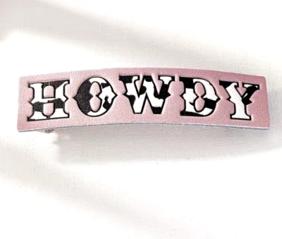 HOWDY WESTERN DESIGN ЮГО-ЗАПАДНЫЕ ВОЛОСЫ ЮВЕЛИРНЫЕ ИЗДЕЛИЯ ЗАКОЛКА 3,35 дюйма - Изображение 1 из 3