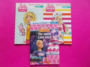 Scholastic Barbie Readers x 3 - Level 2 Ready To Read Home School Reading Reader - Picture 1 of 2