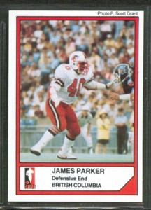 1984 Jogo CFL #71 JAMES PARKER Wake Forest Demon Deacons BC LIONS