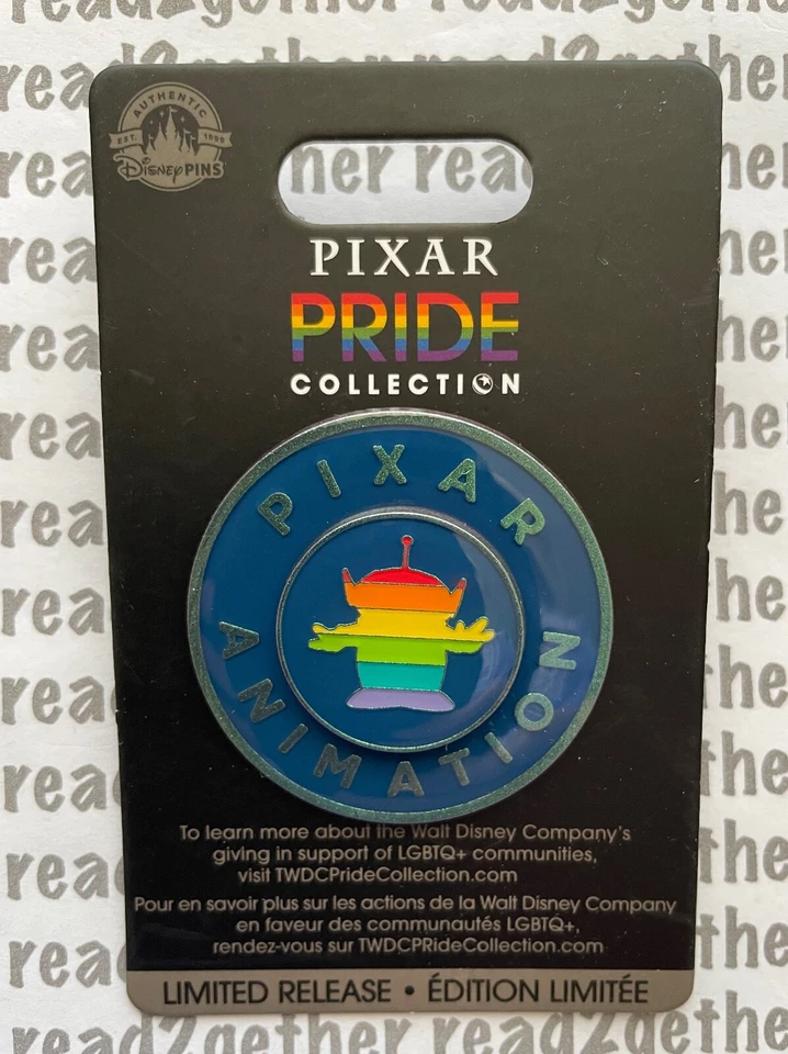 DISNEY PARKS Pixar Toy Story Alien Pin Pride Rainbow Collection Spinner Pin