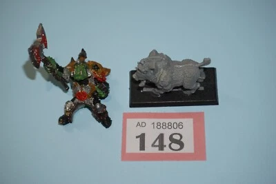 Warhammer Fantasy Orc Warboss Mounted - Metal The Old World - Image 1 of 4