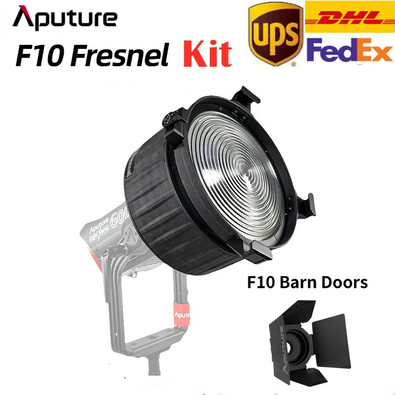 Aputure F10 Fresnel Lens w" Barndoors Bowens Mount For LS 600d Pro 300D II 300X - Image 1 of 1